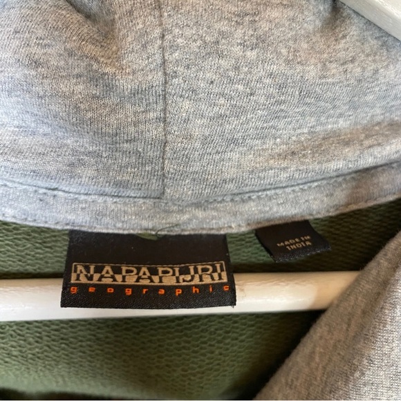 Napapijri Burgee Hoodie Front Pocket Green XL - Picture 9 of 11